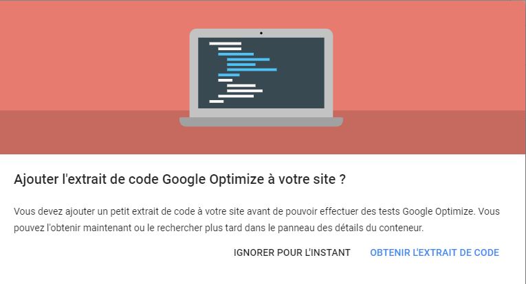 extrait code google-optimize
