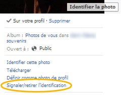 Détaguer photo facebook