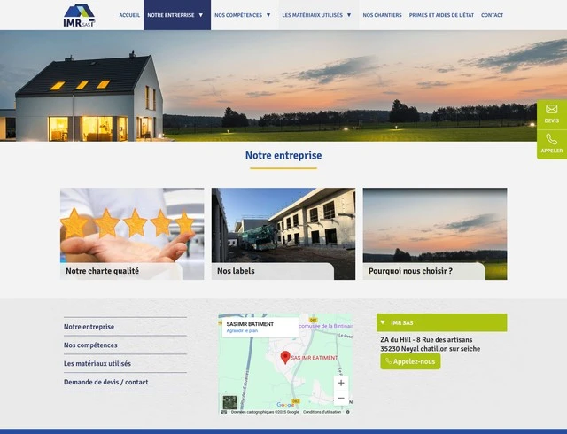 Page d'accueil du site IMR